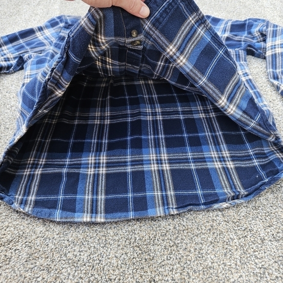 Vintage Woolrich Heavy Blue Multicolor Tartan Plaid Shirt Jacket Men's Large - Picture 12 of 16